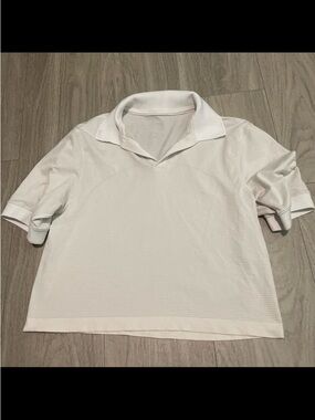 lululemon athletica White Open-Collar Polo Top